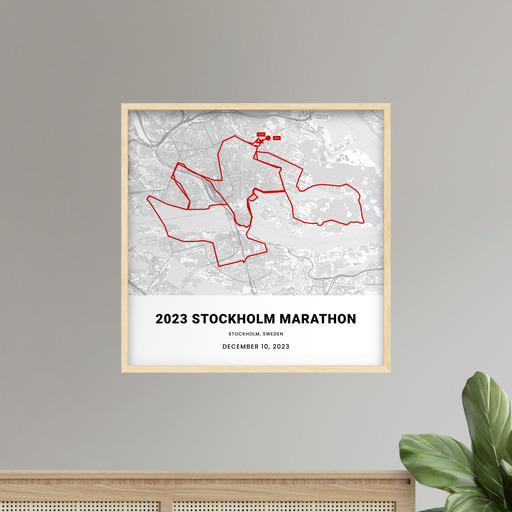 2023 Stockholm Marathon Poster - Route Map 10