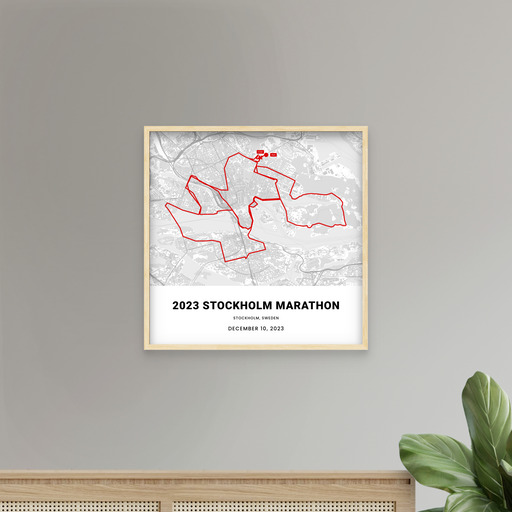 2023 Stockholm Marathon Poster - Route Map 11