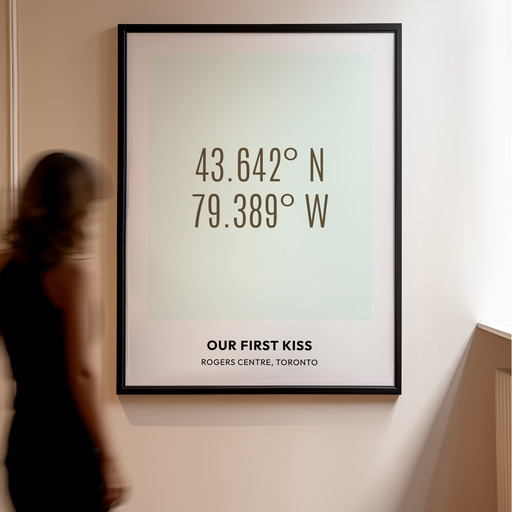 Where We Had Our First Kiss Poster - Coordinates 10