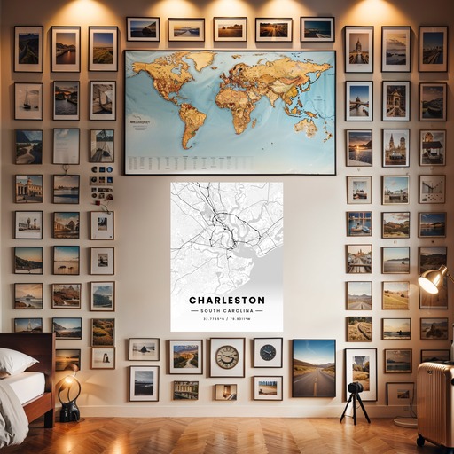 Charleston in Light Poster - Street Map 8