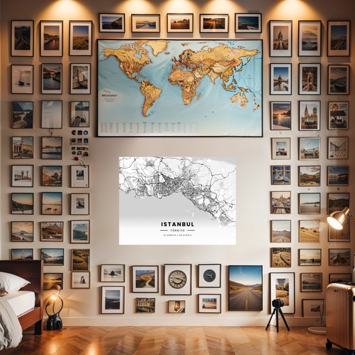 Istanbul in Light Poster - Street Map 8