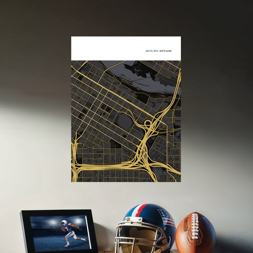 Minnesota Vikings Stadium Poster - Street Map 9