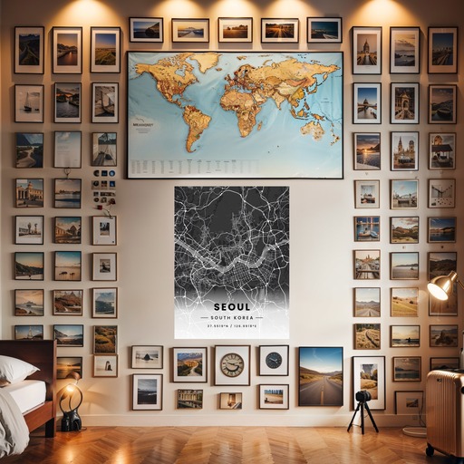 Seoul in Dark Poster - Street Map 8