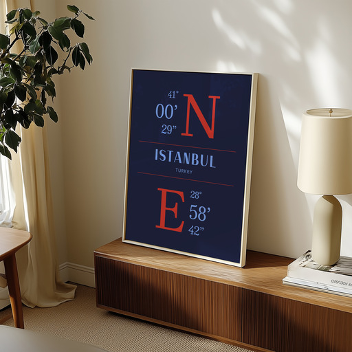 Istanbul Coordinates Poster 9