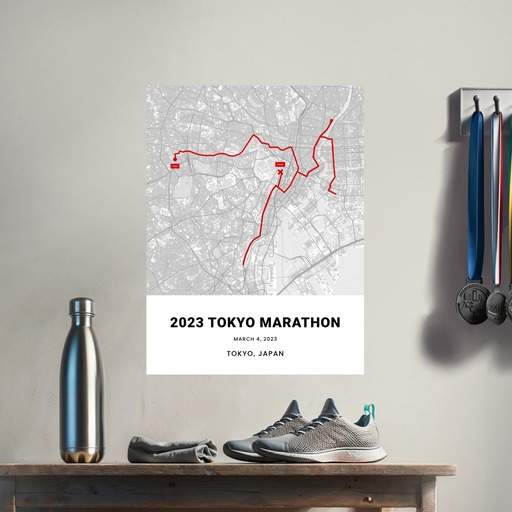 2023 Tokyo Marathon Poster - Route Map 8