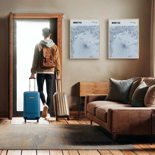 Trip To Mount Fuji Poster - Terrain Map 8