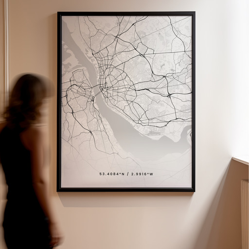 Liverpool in Light Poster - Street Map 11
