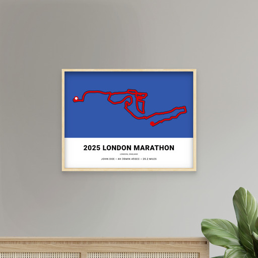 Minimalist 2025 London Marathon Poster - Route Map 10