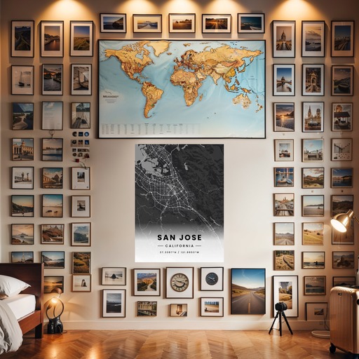 San Jose in Dark Poster - Street Map 8