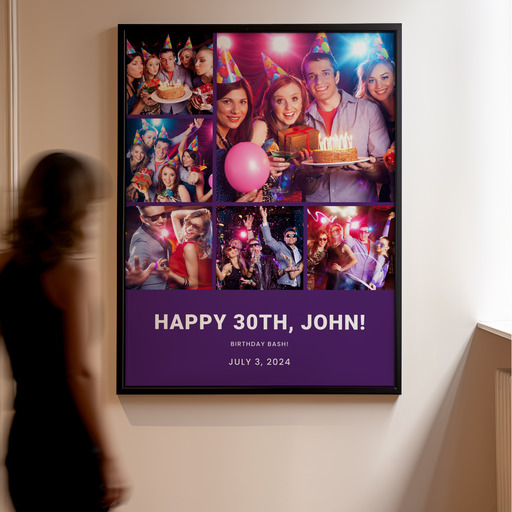 Turning 30 with Style Poster - Photo Collage Print 10