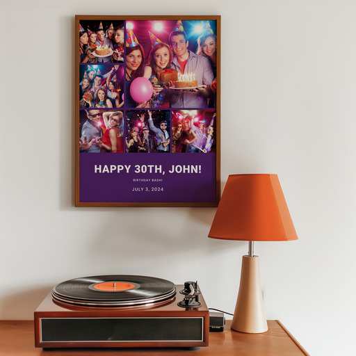 Turning 30 with Style Poster - Photo Collage Print 9