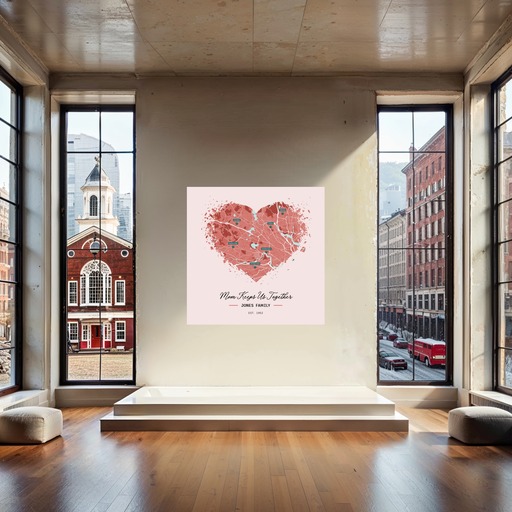 Mother's Day Family Poster - Street Map 10