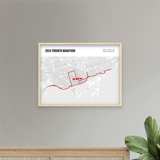 2024 Toronto Marathon Poster - Route Map 10