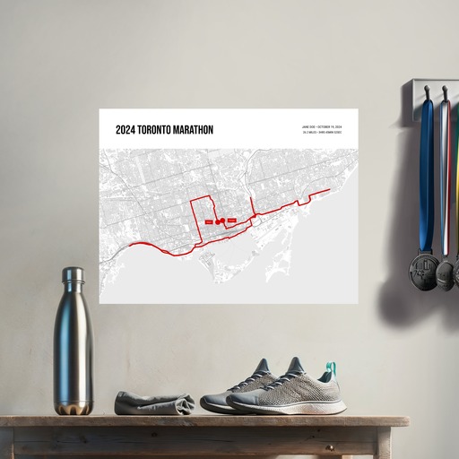 2024 Toronto Marathon Poster - Route Map 8