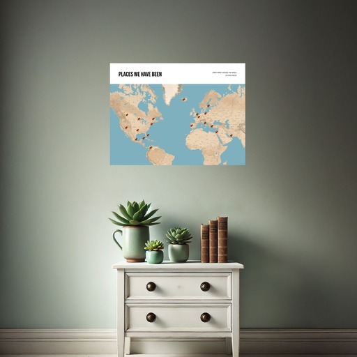 Places We Have Been Poster- Terrain Map 8