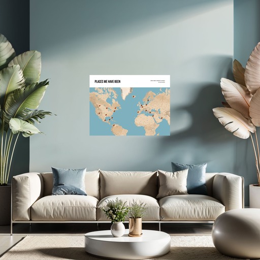 Places We Have Been Poster- Terrain Map 9