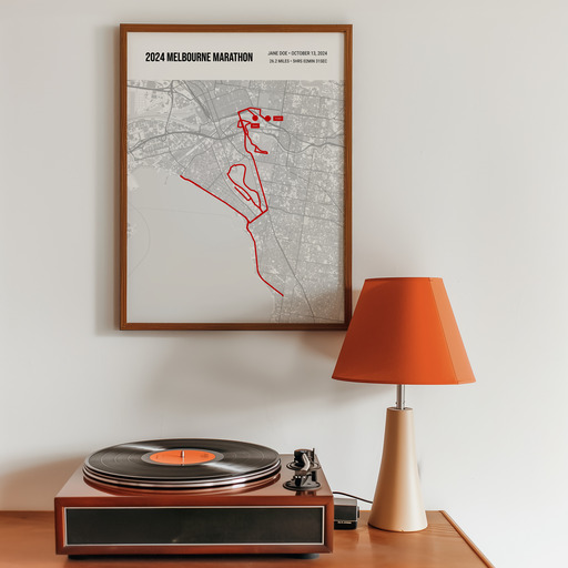 2024 Melbourne Marathon Poster - Route Map 11