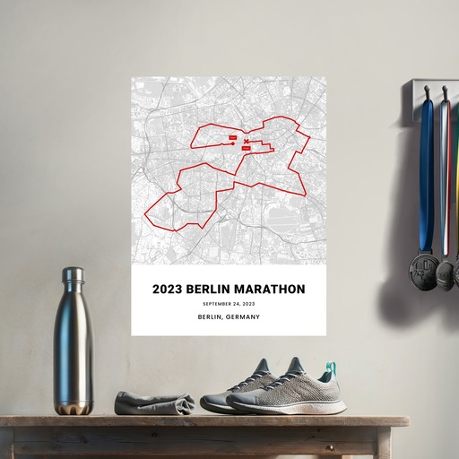 2023 Berlin Marathon Poster - Route Map 8