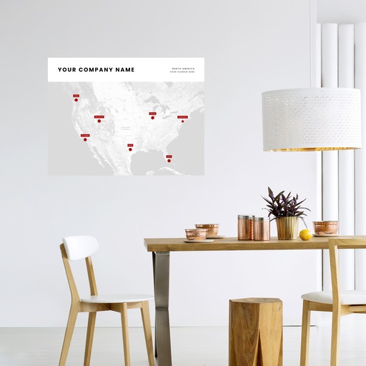 Our Corporate Branches Map Poster - Terrain Map 11