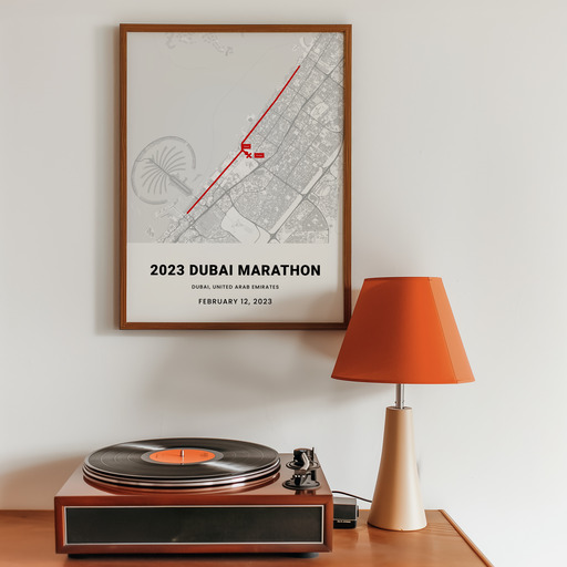 2023 Dubai Marathon Poster - Route Map 11
