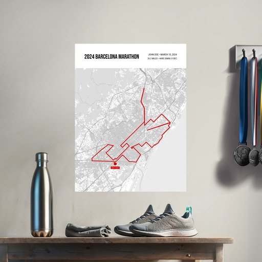 2024 Barcelona Marathon Poster - Route Map 8