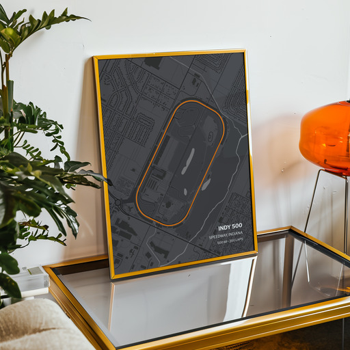 Indy 500 Poster - Track Map 11