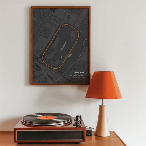 Indy 500 Poster - Track Map 9