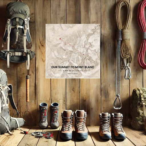 Our Summit to Mont Blanc Poster - Topographic Map 9