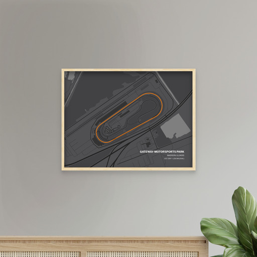 Gateway Motorsports Park Poster - Track Map 8