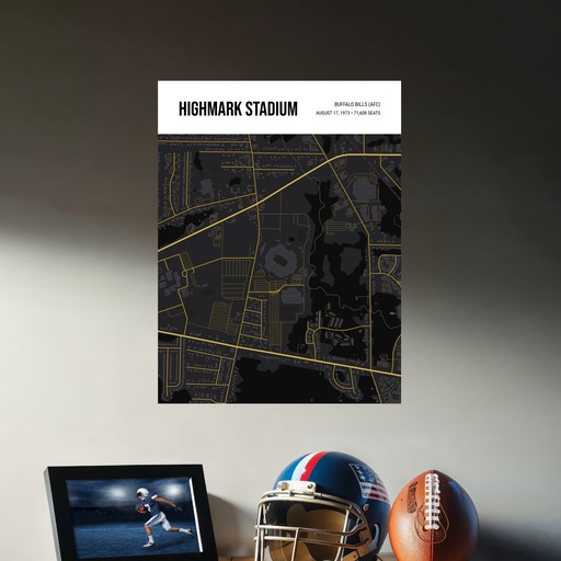 Buffalo Bills Stadium Poster - Street Map 9