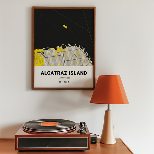 Alcatraz Poster - Street Map 9