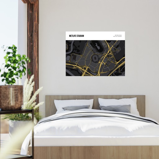 NY Jets Stadium Poster - Street Map 11