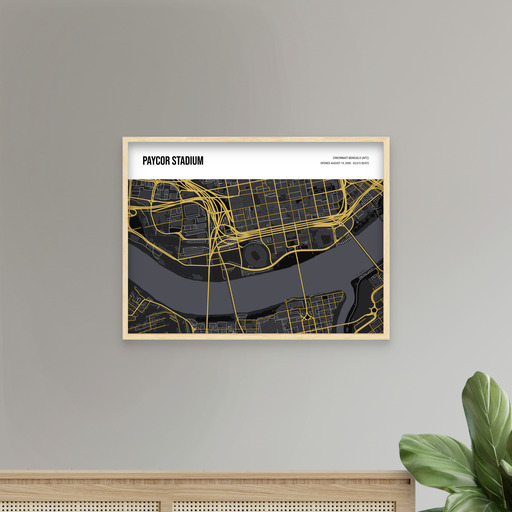 Cincinnati Bengals Stadium Poster - Street Map 10
