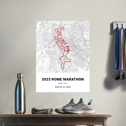 2023 Rome Marathon Poster - Route Map 8