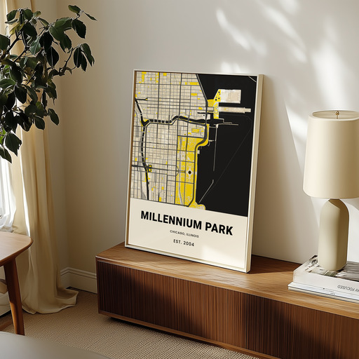 Millenium Park Poster - Street Map 9