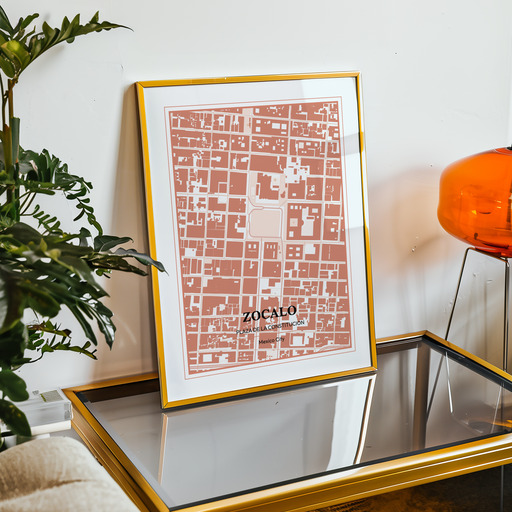 Zocalo Plaza Poster - Street Map 11