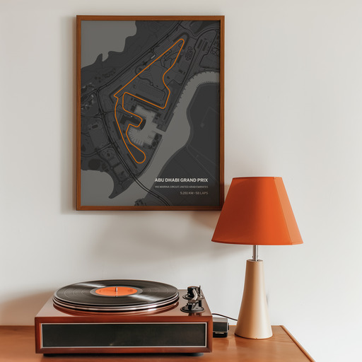 Abu Dhabi Grand Prix Poster - Track Map 10