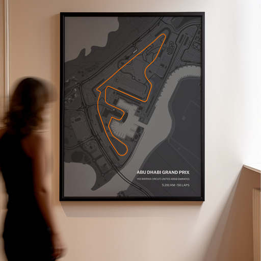 Abu Dhabi Grand Prix Poster - Track Map 11