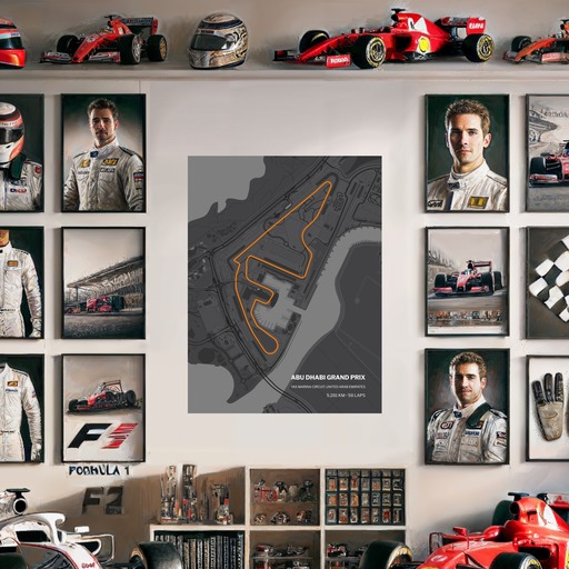 Abu Dhabi Grand Prix Poster - Track Map 8