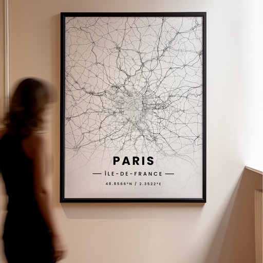 Paris in Light Poster - Street Map 11