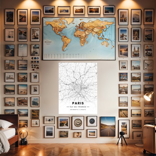 Paris in Light Poster - Street Map 8