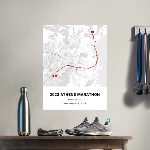 2023 Athens Marathon Poster - Route Map 8