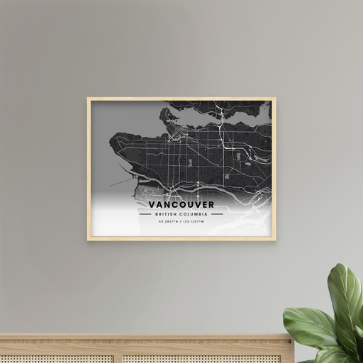 Vancouver in Dark Poster - Street Map 9