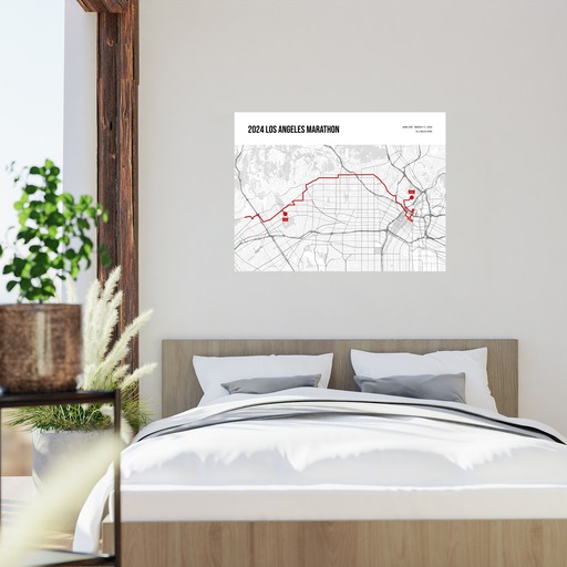 2024 Los Angeles Marathon Poster - Route Map 11