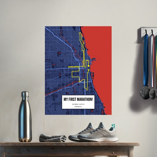 My First Marathon Poster - Route Map 8