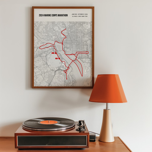2024 Marine Corps Marathon Poster - Route Map 11