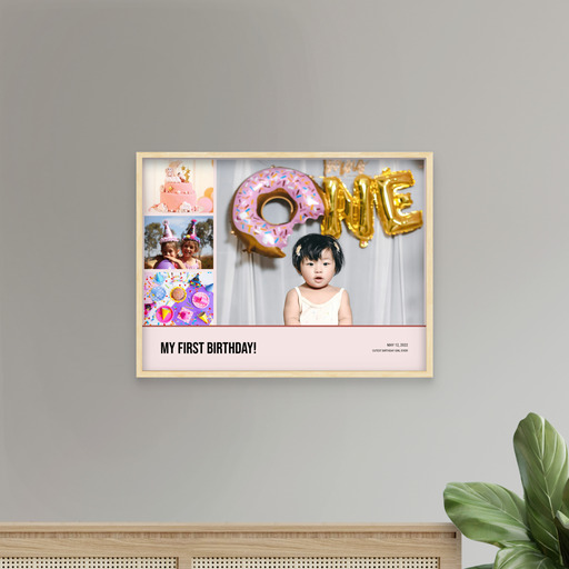 My First Birthday Poster - Photo Collage Print 9