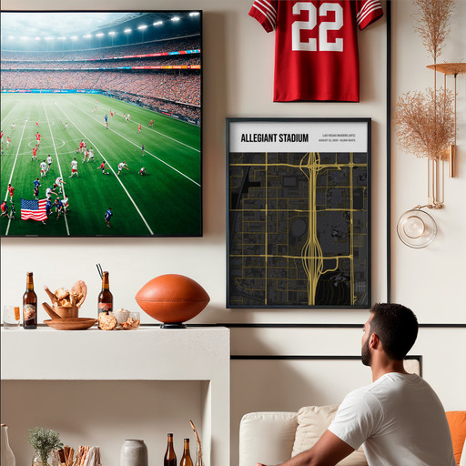 Las Vegas Raiders Stadium Poster - Street Map 8