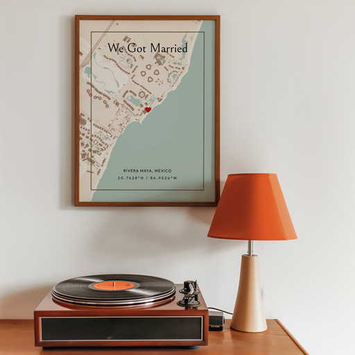 Where We Got Married Poster - Classic Street Map 11