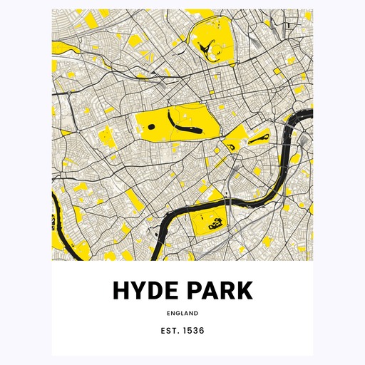 Hyde Park Poster - Street Map 6